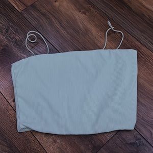 Minty colour, spaghetti strap crop top
